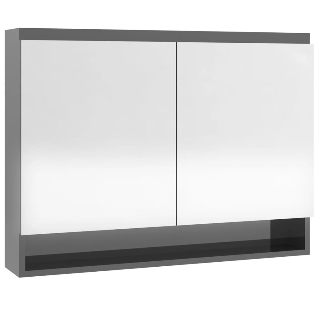 Badkamerkast Met Spiegel 80X15X60 Cm Mdf