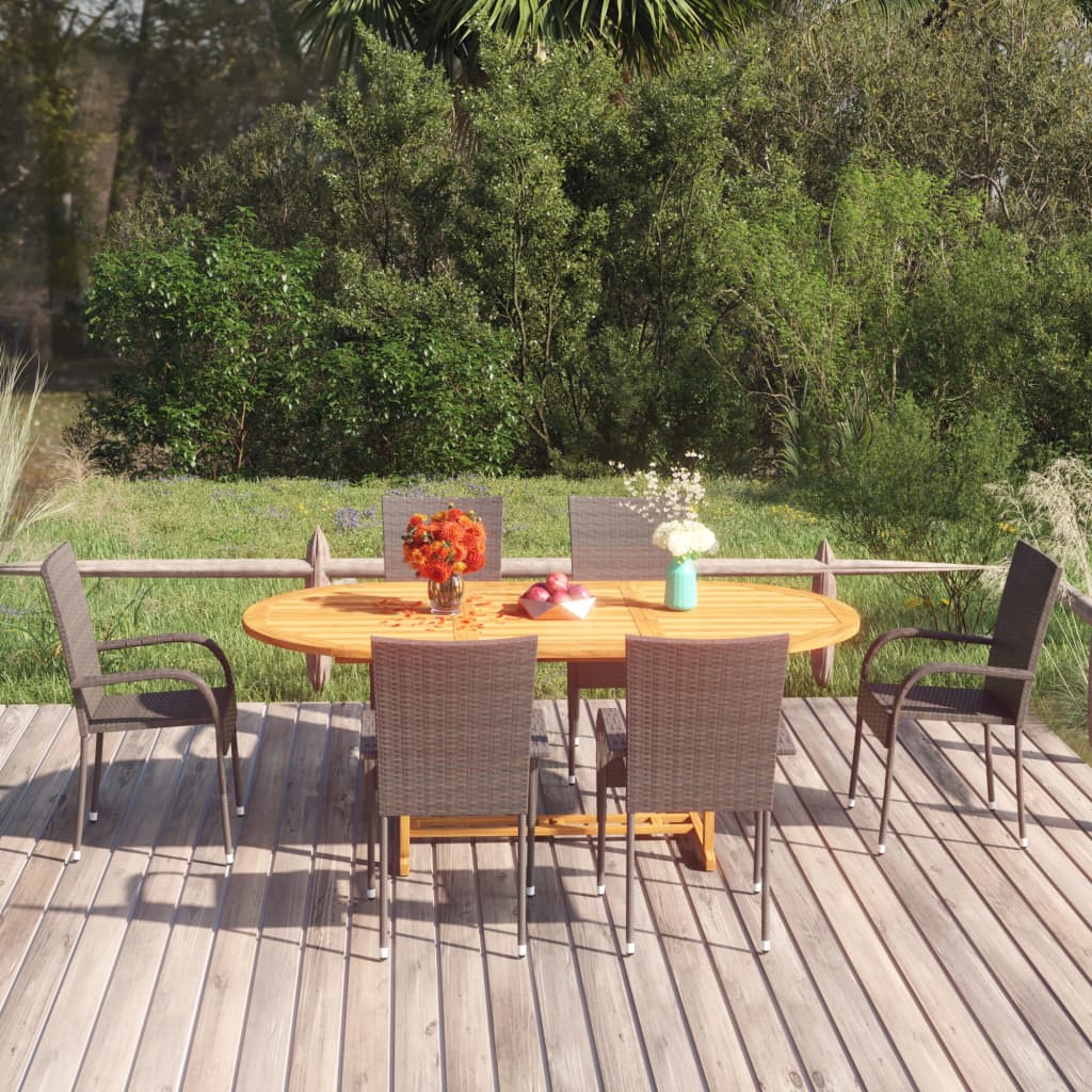 -Delige Tuinset Poly Rattan