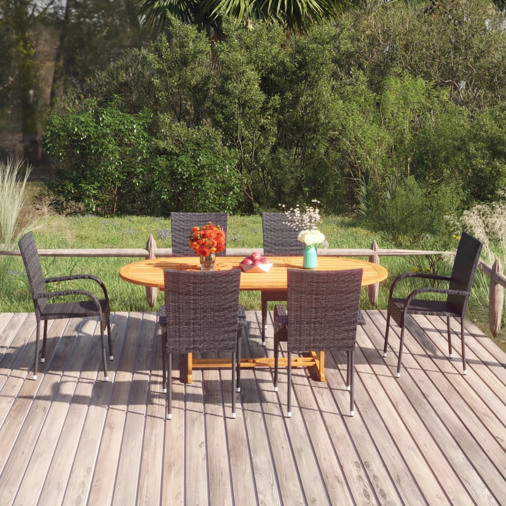 -Delige Tuinset Poly Rattan