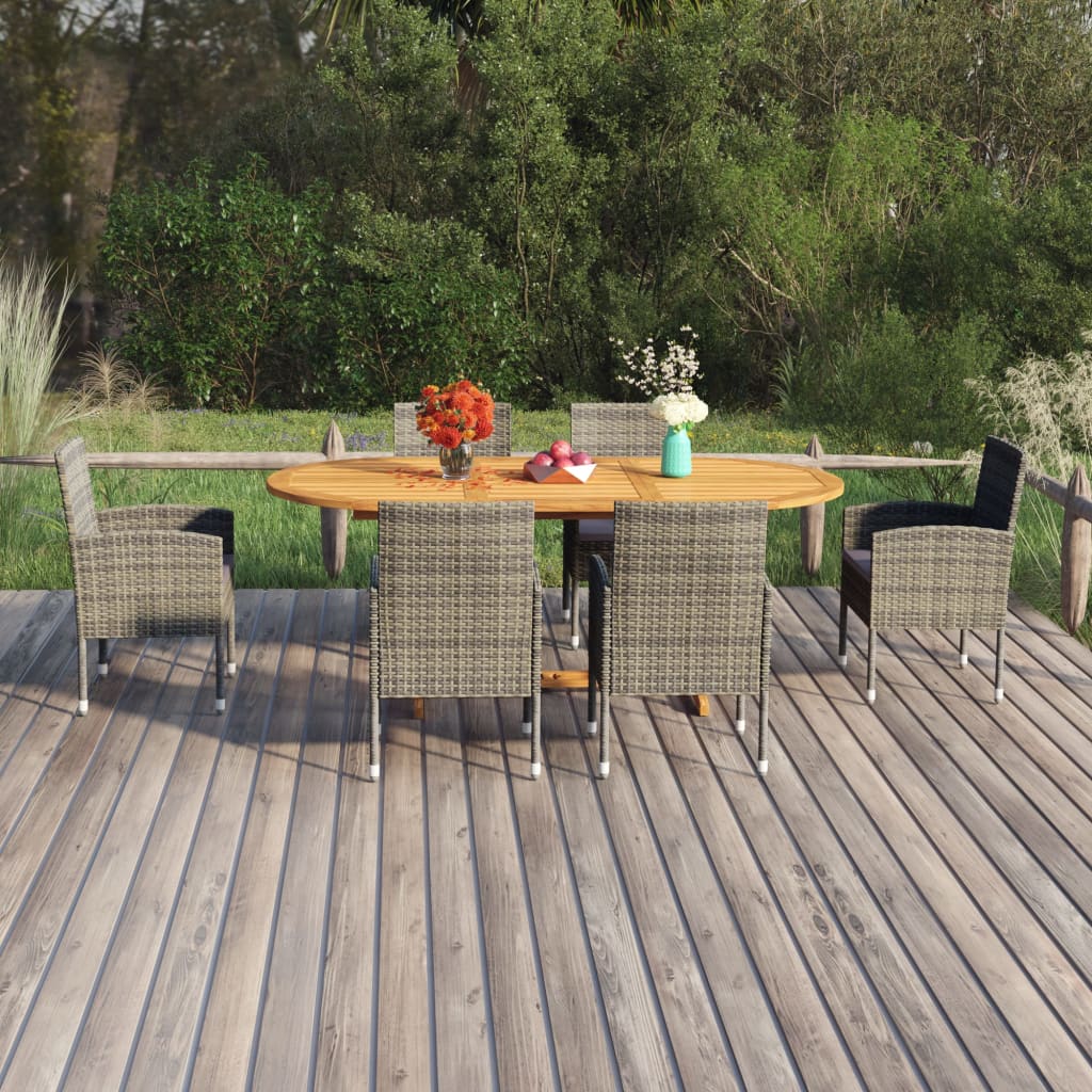 -Delige Tuinset Poly Rattan