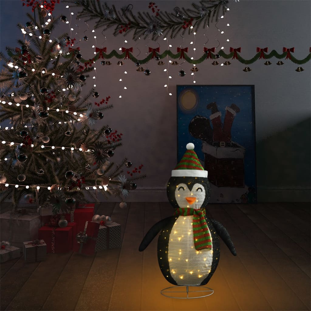 Kerstpinguïn Decoratief Led Luxe Stof