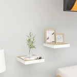 Wandschappen Zwevend 23X23,5X3,8 Cm Mdf Kleurig Eiken En Wit