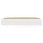 Wandschappen Zwevend 23X23,5X3,8 Cm Mdf Kleurig Eiken En Wit