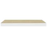 Wandschappen Zwevend 60X23,5X3,8 Cm Mdf Kleurig Eiken En Wit