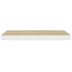 Wandschappen Zwevend 60X23,5X3,8 Cm Mdf Kleurig Eiken En Wit