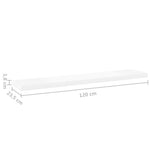 Wandschap Zwevend 120X23,5X3,8 Cm Mdf Kleurig En Eiken En Wit