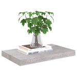 Wandschap Zwevend 50X23X3,8 Cm Mdf Betongrijs