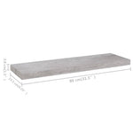 Wandschap Zwevend 80X23,5X3,8 Cm Mdf Betongrijs