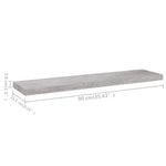 Wandschappen Zwevend 90X23,5X3,8 Cm Mdf Betongrijs