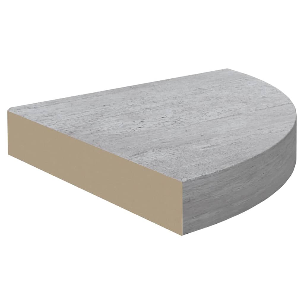 Hoekwandschap 25X25X3,8 Cm Mdf Betongrijs