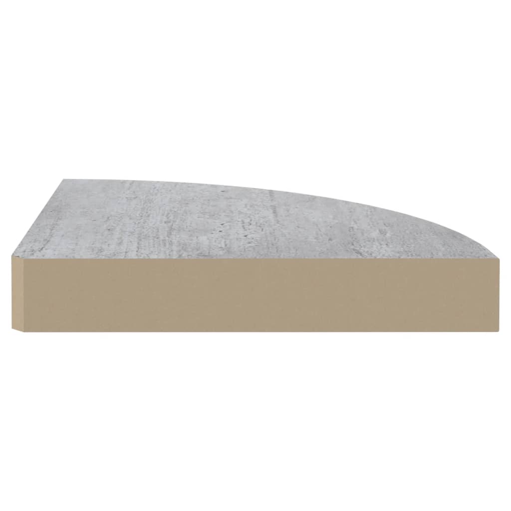 Hoekwandschap 25X25X3,8 Cm Mdf Betongrijs