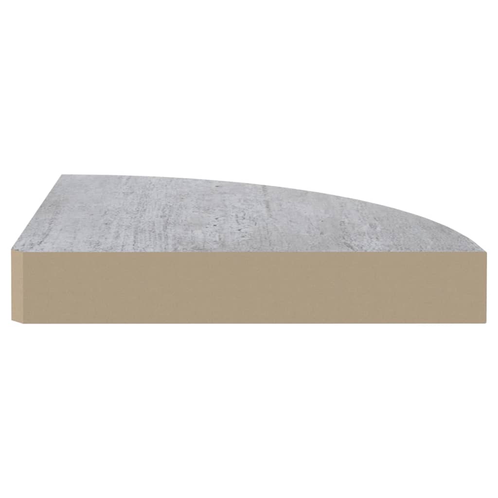 Hoekwandschappen 25X25X3,8 Cm Mdf Betongrijs