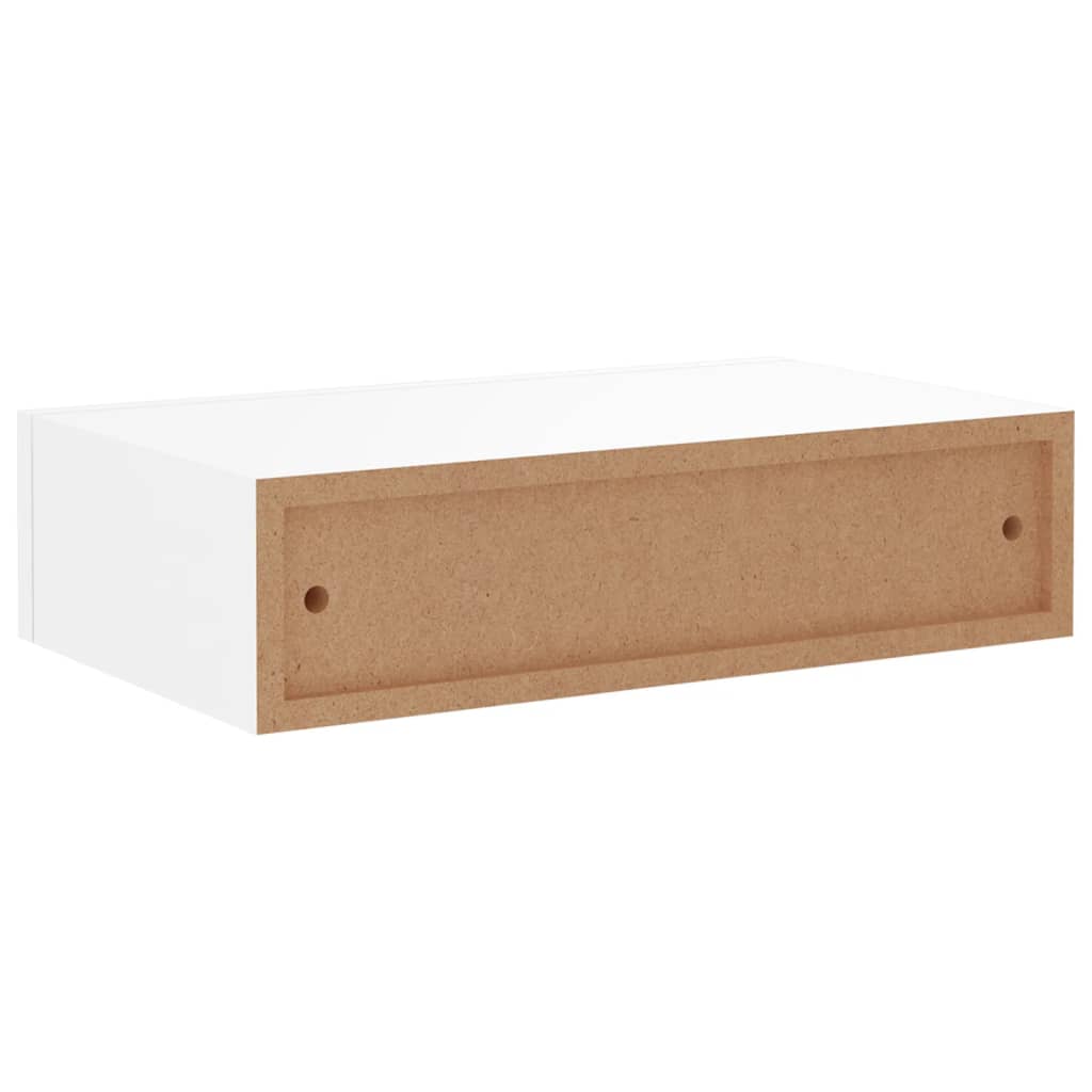 Wandschappen Met Lade 40X23,5X10 Cm Mdf Wit