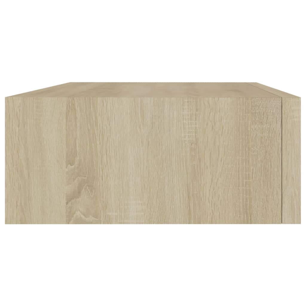 Wandschap Met Lade 40X23,5X10 Cm Mdf Kleurig Eiken