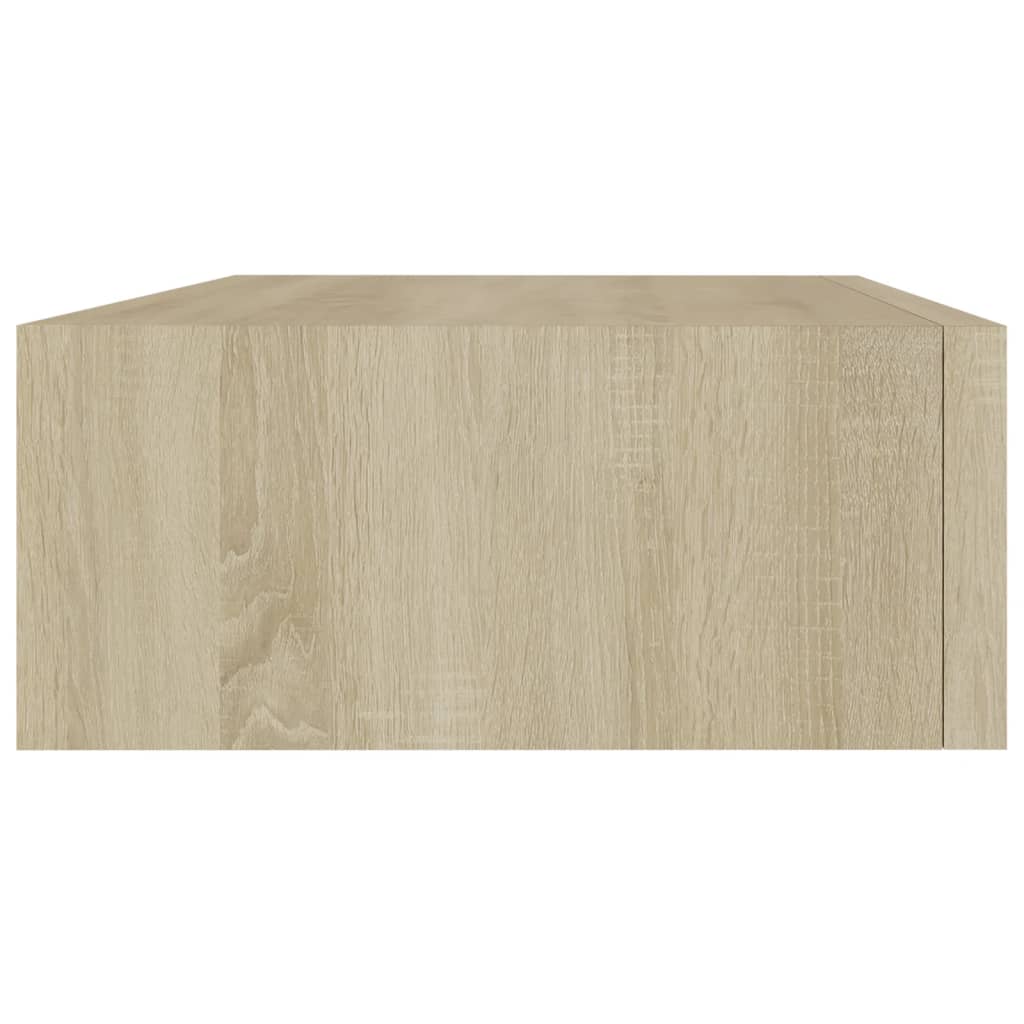 Wandschappen Met Lade 40X23,5X10 Cm Mdf Kleurig Eiken