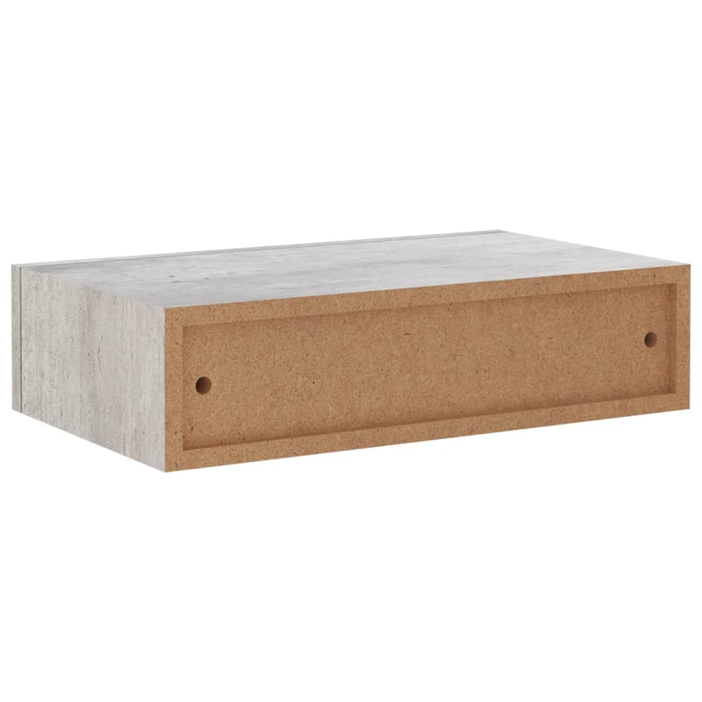 Wandschap Met Lade 40X23,5X10 Cm Mdf Betongrijs