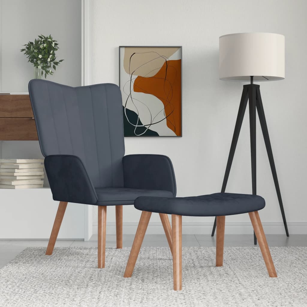 Relaxstoel Met Voetenbank Fluweel