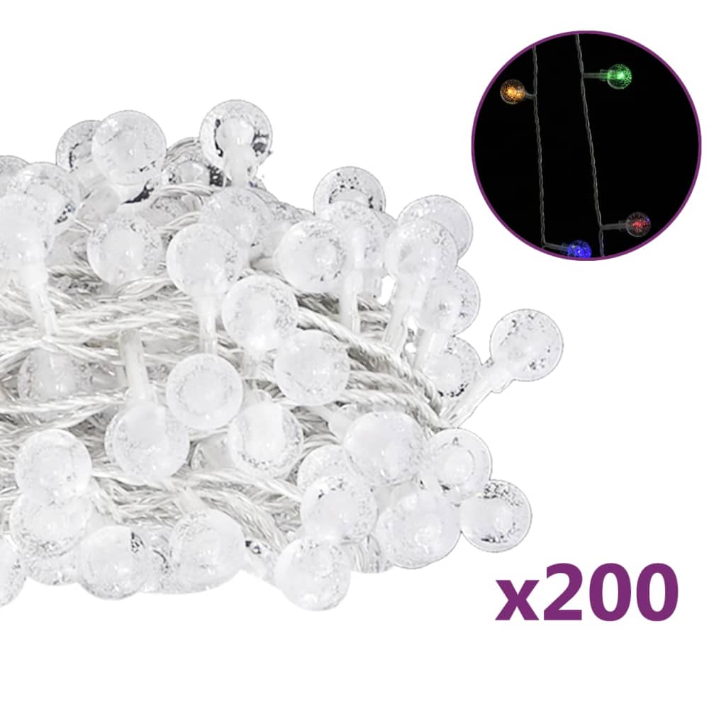 Lichtsnoer Met 200 Led's 8 Functies Meerkleurig