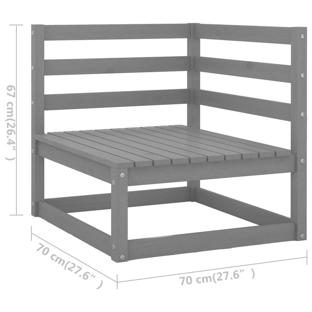 7-Delige Loungeset Massief Grenenhout