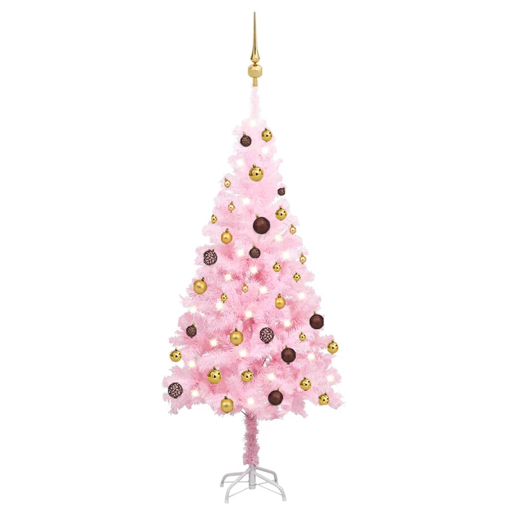 Kunstkerstboom Met Verlichting En Kerstballen 150 Cm Pvc