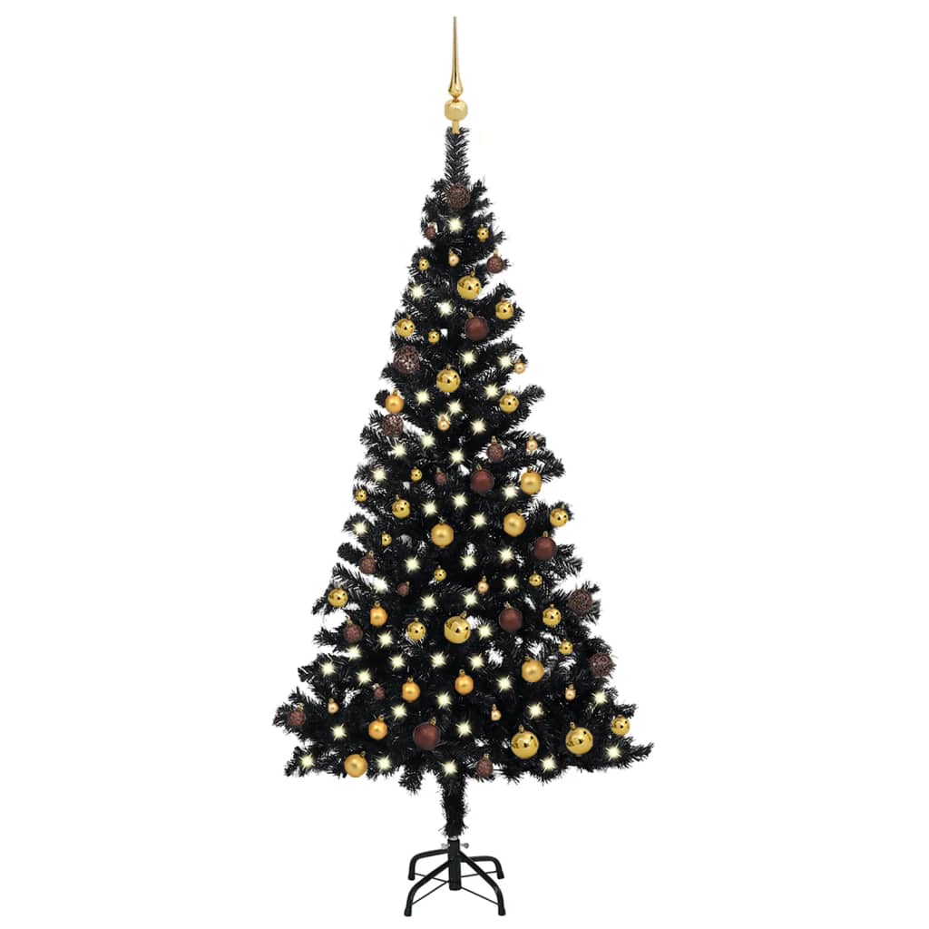 Kunstkerstboom Met Verlichting En Kerstballen 150 Cm Pvc