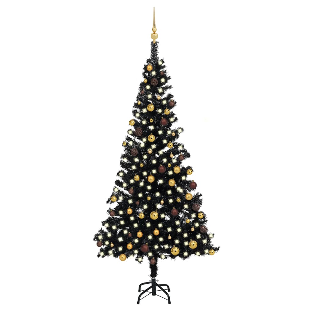 Kunstkerstboom Met Verlichting En Kerstballen 150 Cm Pvc