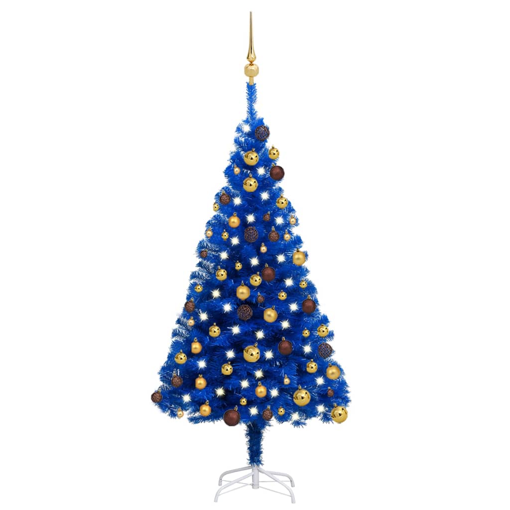 Kunstkerstboom Met Verlichting En Kerstballen 150 Cm Pvc