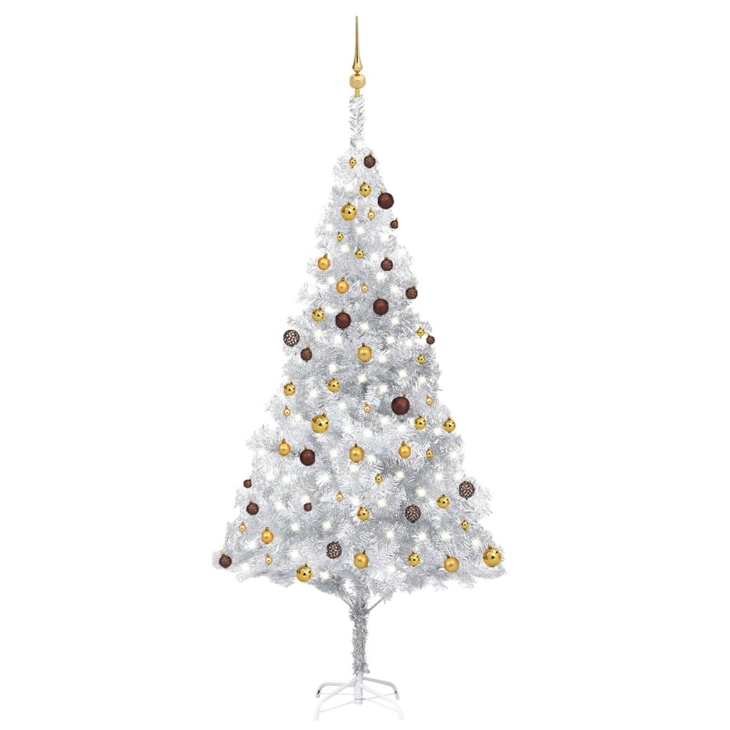 Kunstkerstboom Met Verlichting En Kerstballen 150 Cm Pvc