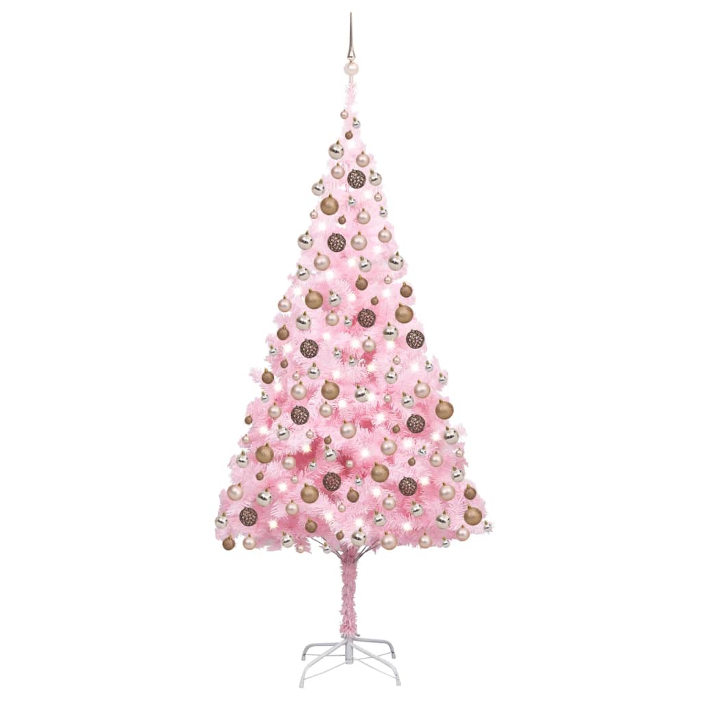 Kunstkerstboom Met Verlichting En Kerstballen 150 Cm Pvc