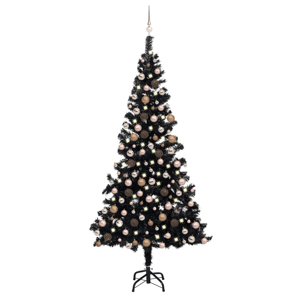 Kunstkerstboom Met Verlichting En Kerstballen 150 Cm Pvc