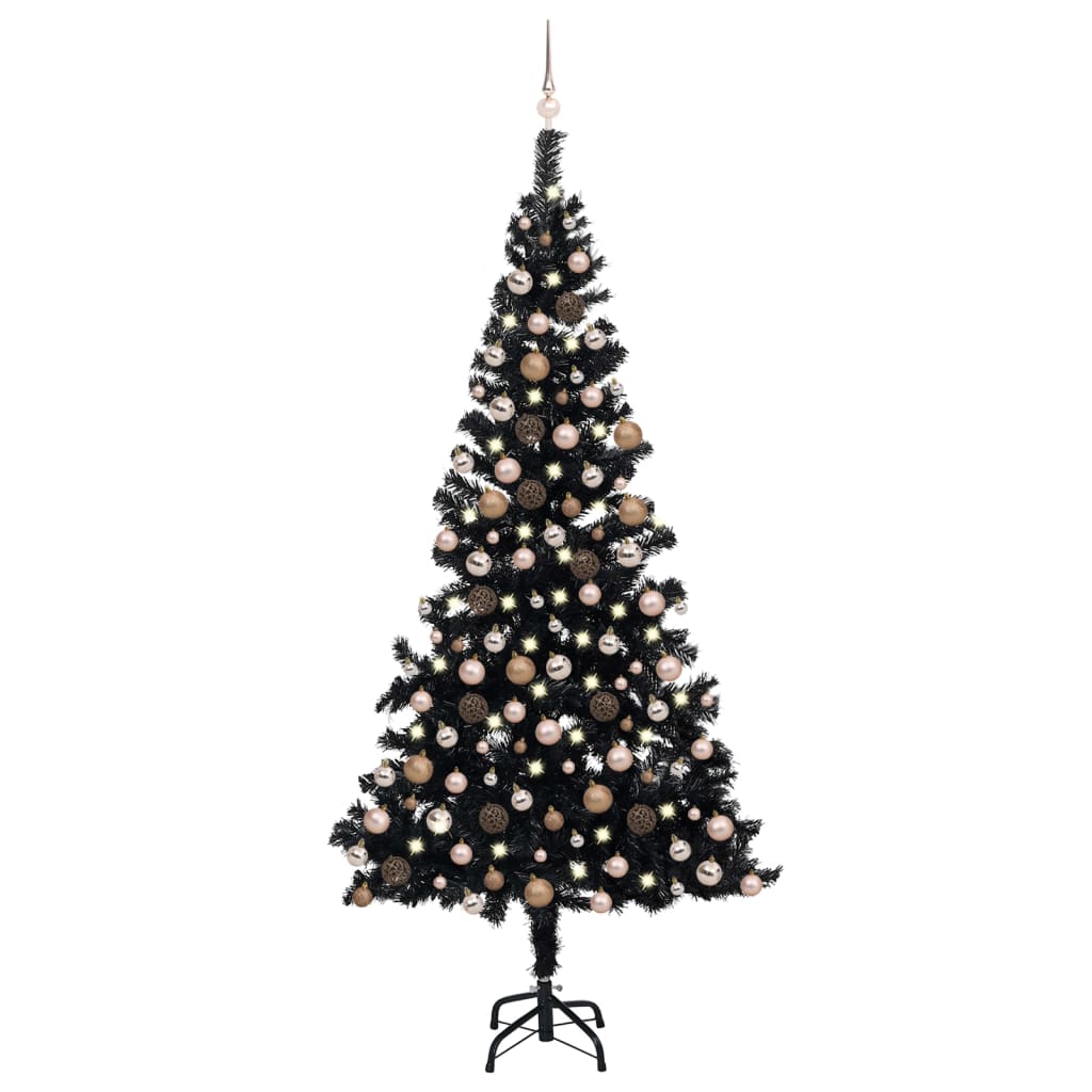 Kunstkerstboom Met Verlichting En Kerstballen 150 Cm Pvc