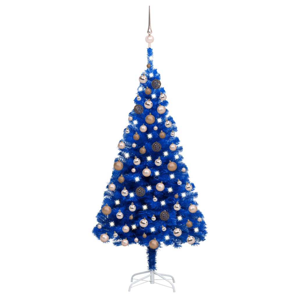 Kunstkerstboom Met Verlichting En Kerstballen 150 Cm Pvc