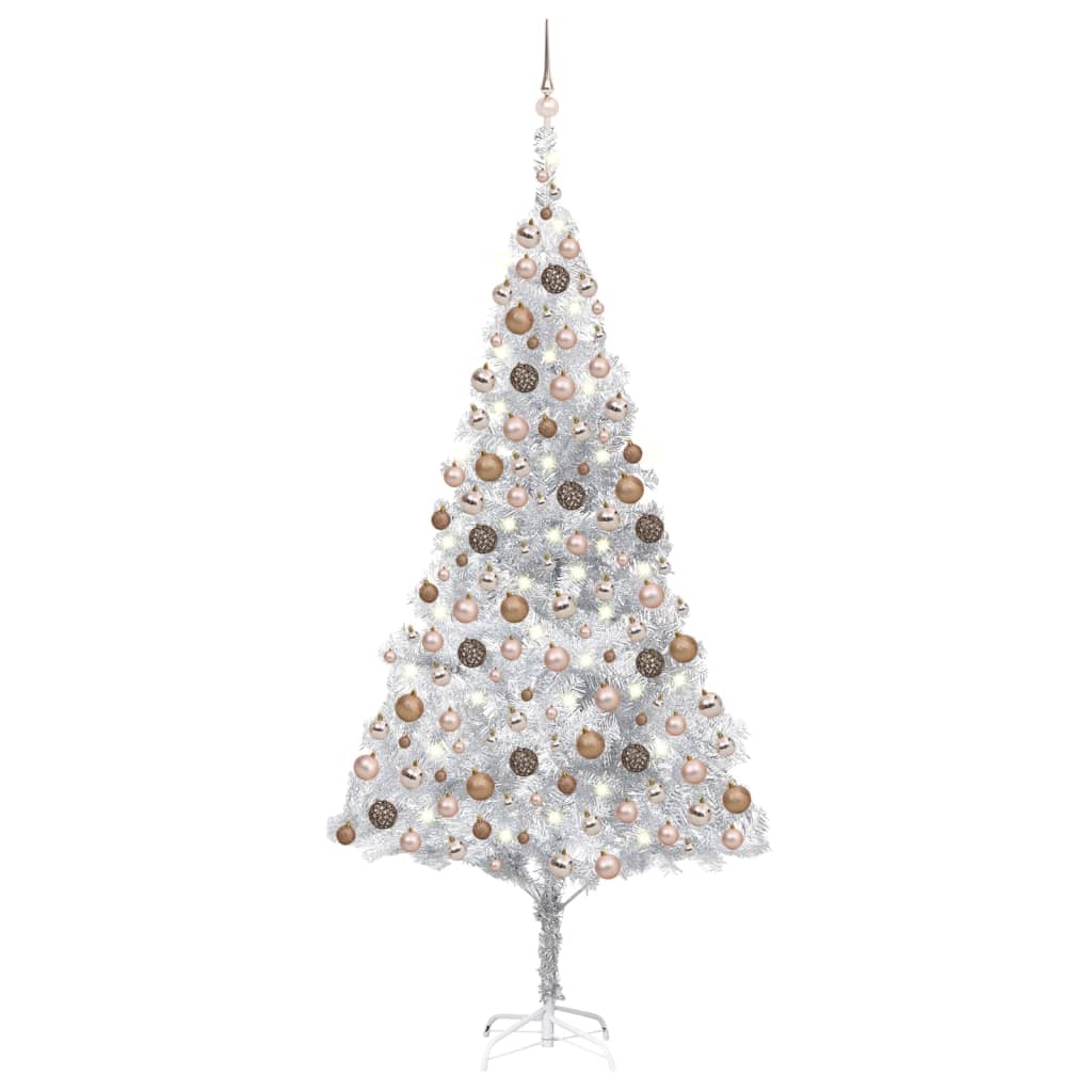 Kunstkerstboom Met Verlichting En Kerstballen 150 Cm Pvc