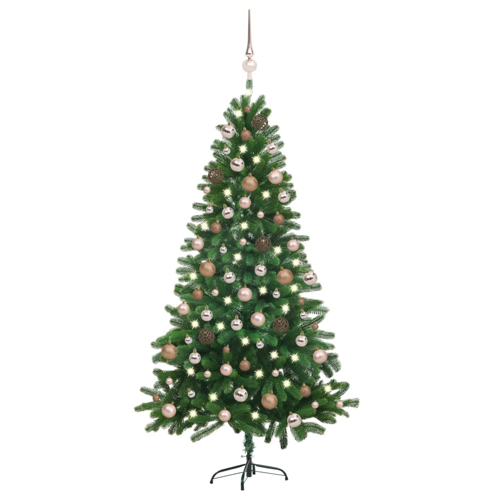 Kunstkerstboom Met Verlichting En Kerstballen 65 Cm Groen