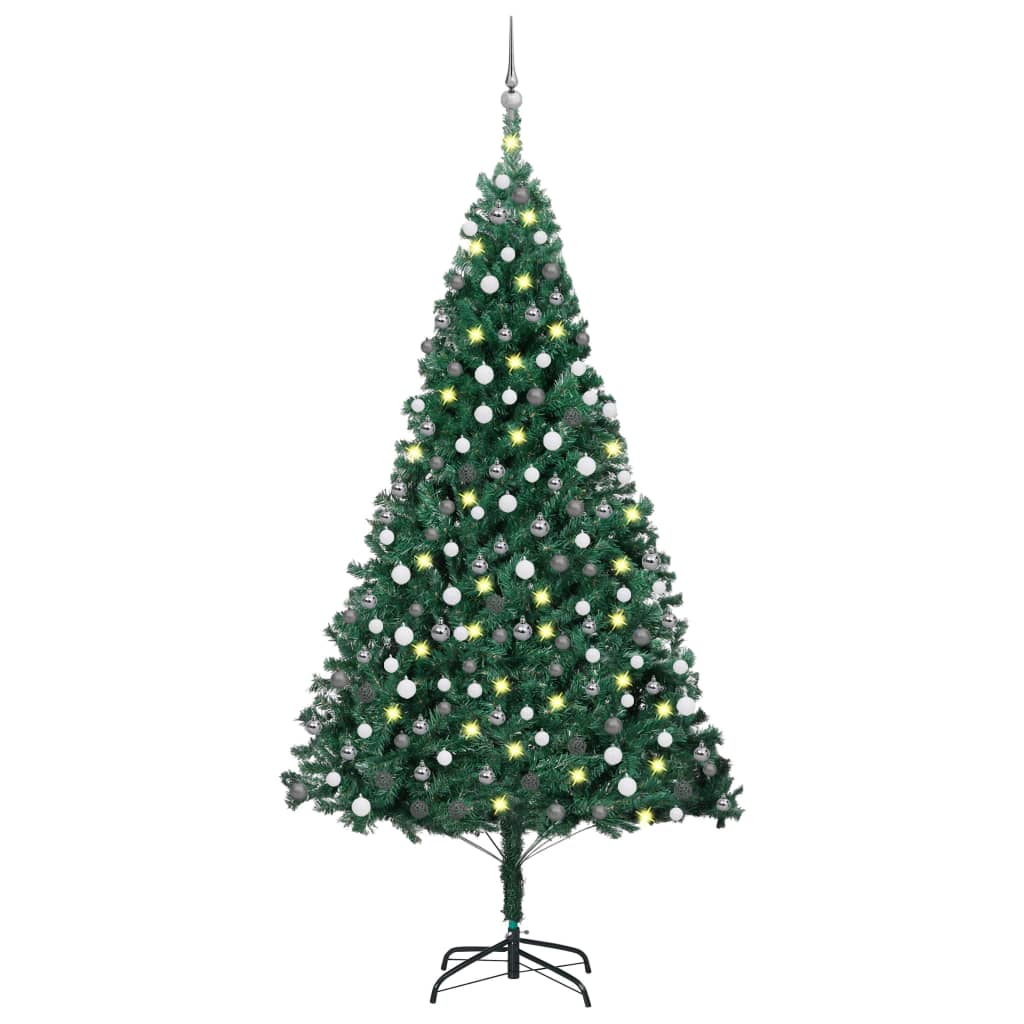 Kunstkerstboom Met Verlichting En Kerstballen 120 Cm Pvc