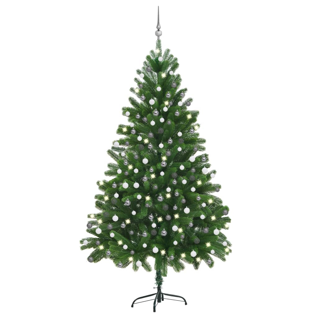 Kunstkerstboom Met Verlichting En Kerstballen 65 Cm Groen