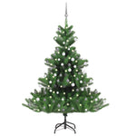 Kunstkerstboom Nordmann Met Led's En Kerstballen 120 Cm Groen