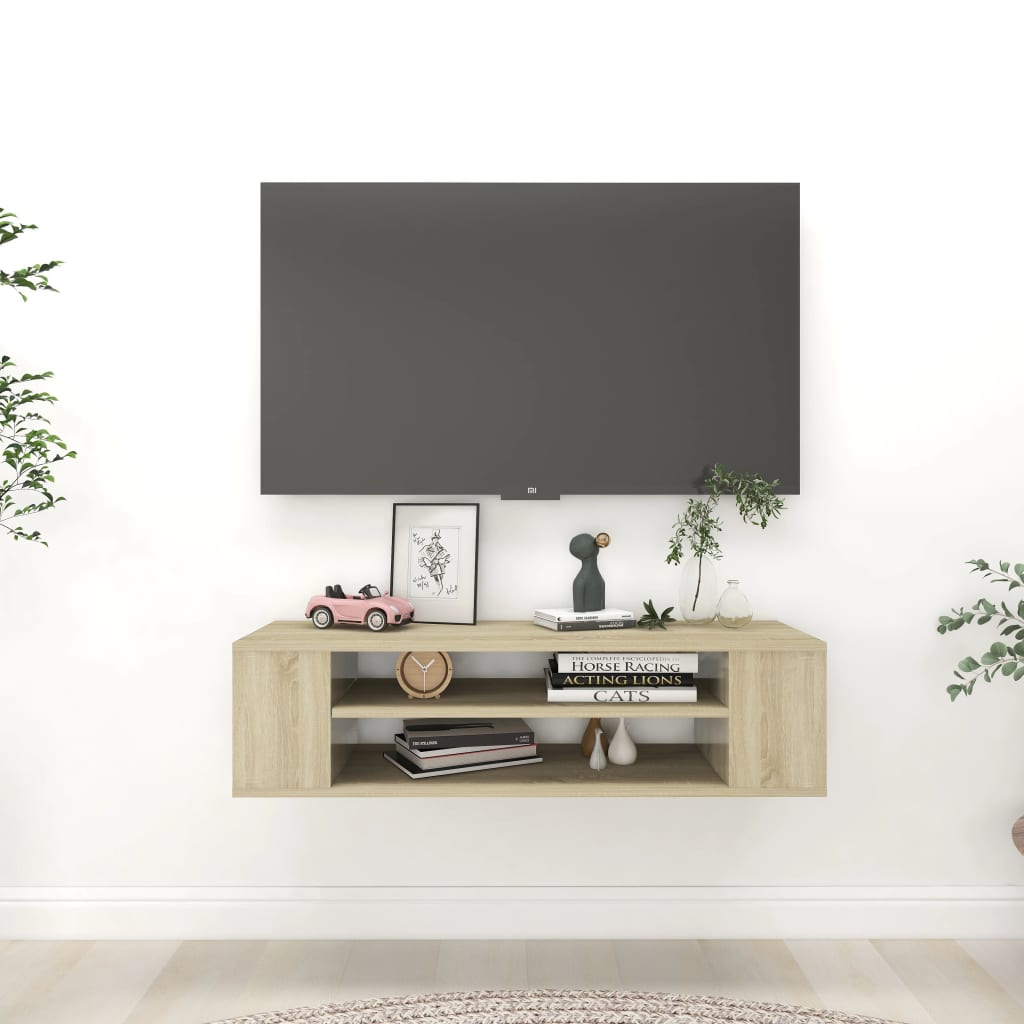 Tv-Hangmeubel 100X30X26,5 Cm Bewerkt Hout