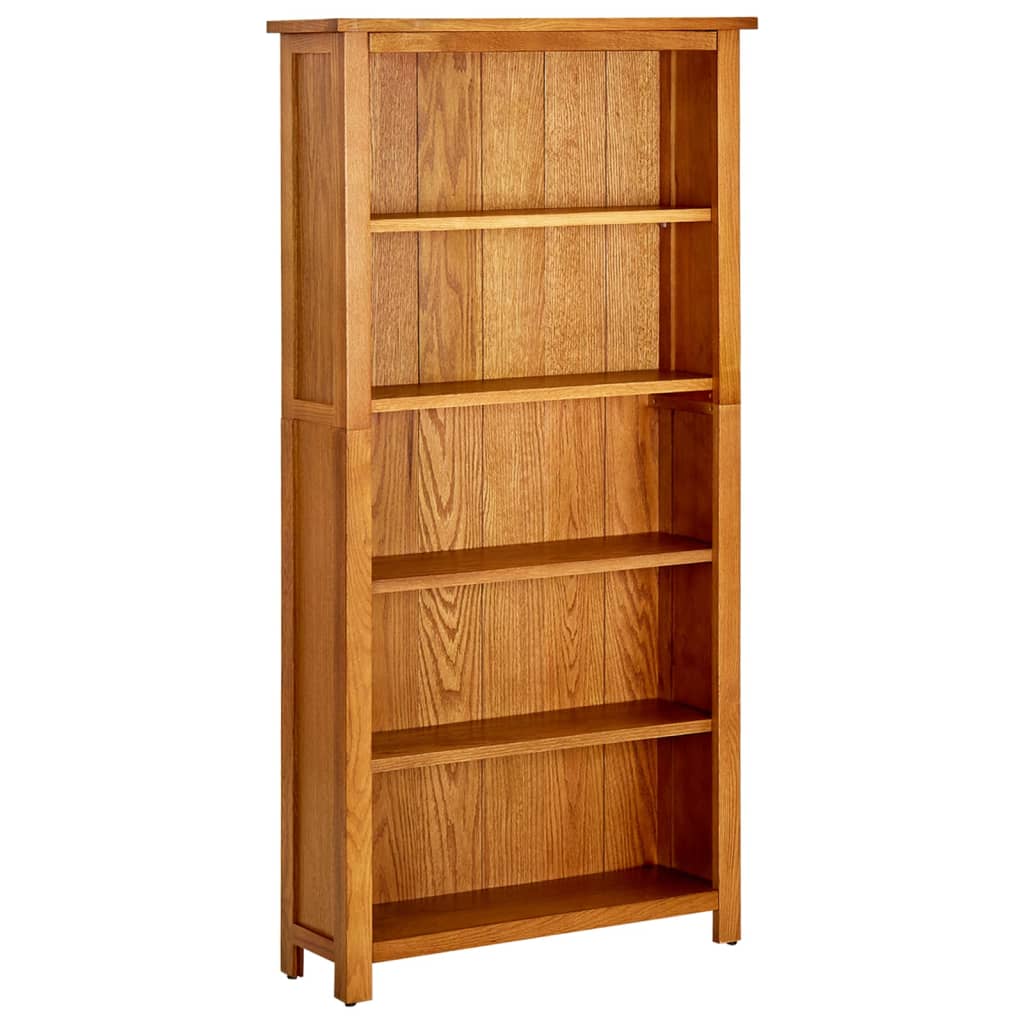 Boekenkast Met 3 Schappen 70X22,5X82 Cm Massief Eikenhout