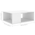 Salontafel 90X67X33 Cm Bewerkt Hout