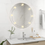 Wandspiegel Met Led-Lampen Rond Glas