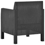 Tuinstoelen 2 St Met Kussens Pp Rattan Antracietkleurig