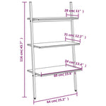Ladderrek Met 3 Schappen En Zwart