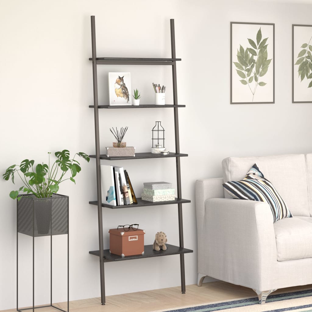 Ladderrek Met 3 Schappen En Zwart