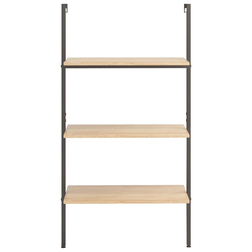 Ladderrek Met 3 Schappen 64X35X120,5 Cm En Zwart