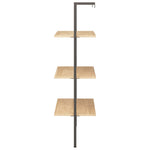 Ladderrek Met 3 Schappen 64X35X120,5 Cm En Zwart