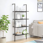 Ladderrek Met 3 Schappen 64X35X120,5 Cm En Zwart