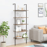 Ladderrek Met 3 Schappen 64X35X120,5 Cm En Zwart