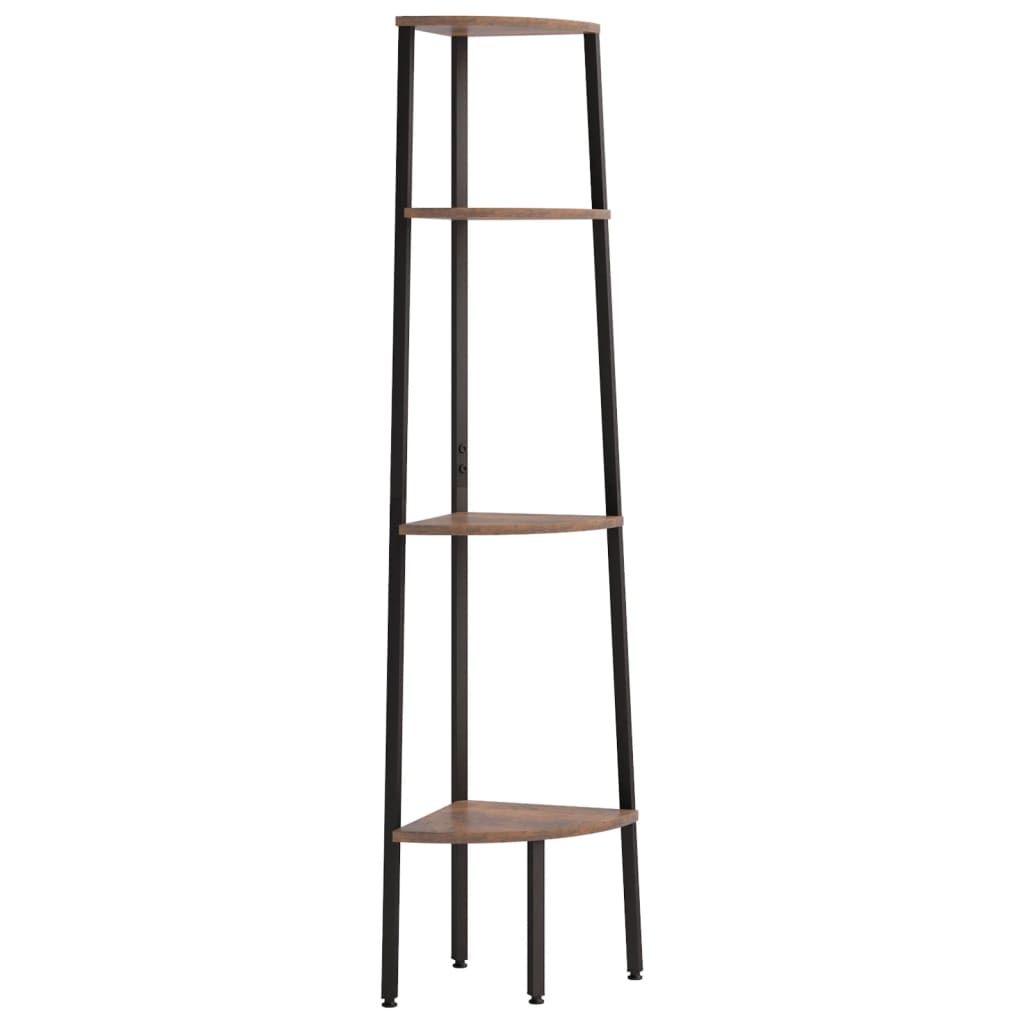 Hoekkastje Met 4 Schappen 45,5X31,5X150 Cm En Zwart