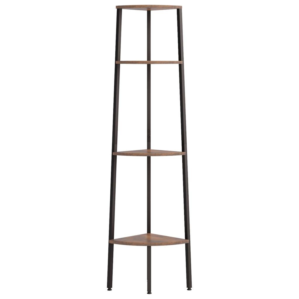 Hoekkastje Met 4 Schappen 45,5X31,5X150 Cm En Zwart